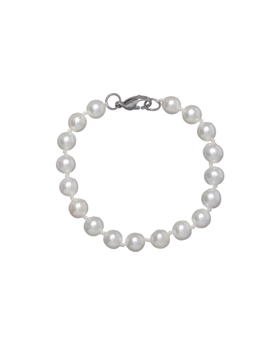 Pulsera con perla acabado liso