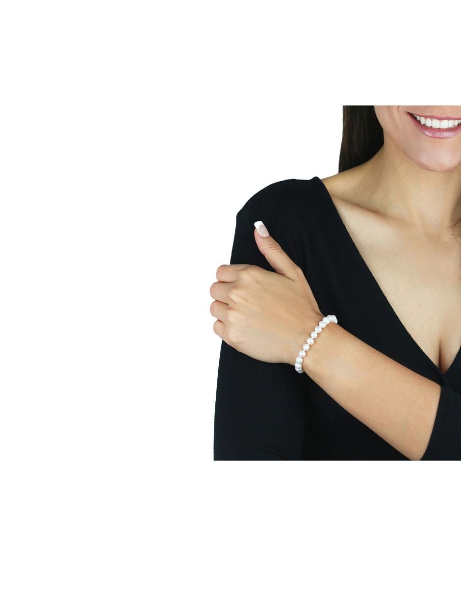 Pulsera con perla acabado liso 3