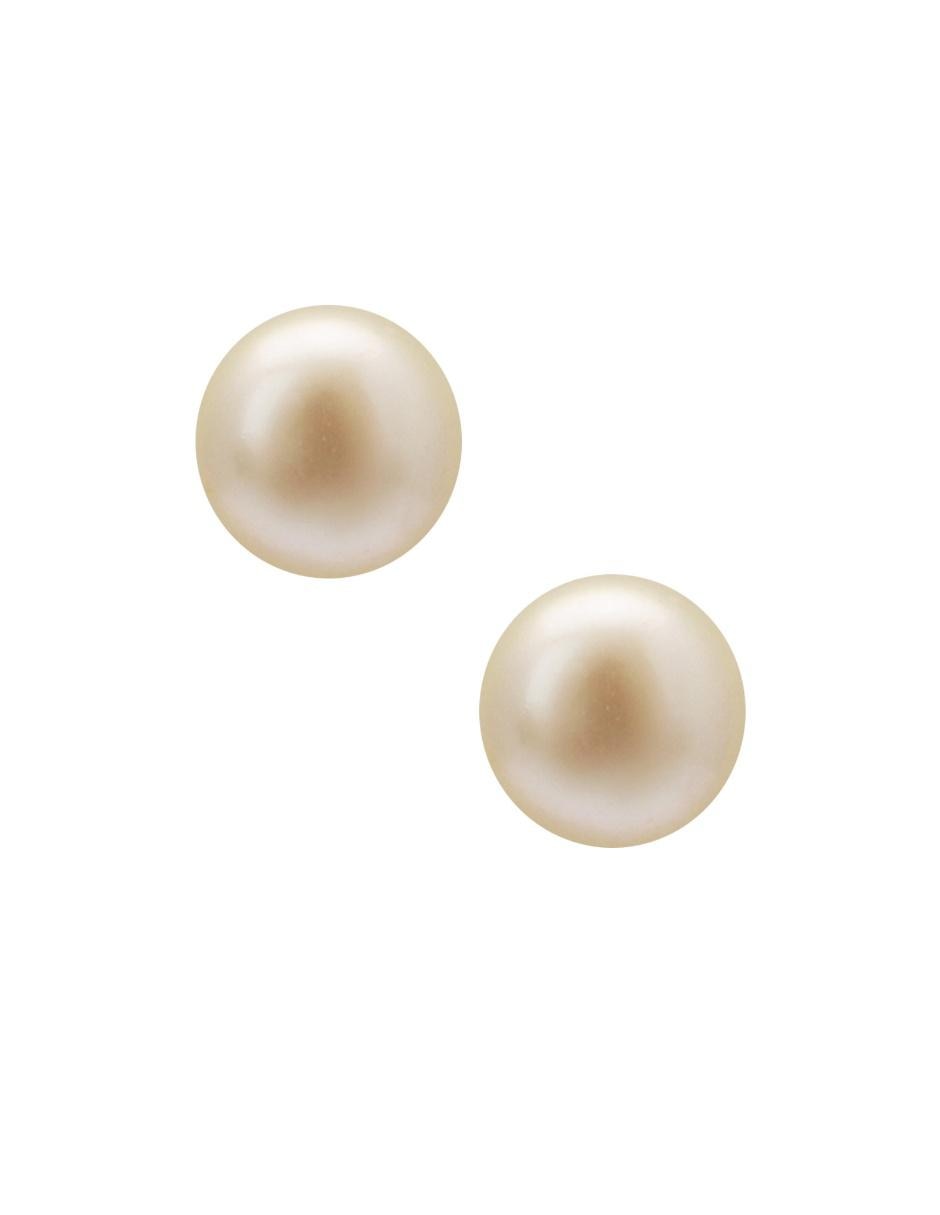 Aretes con acabado brillante perla