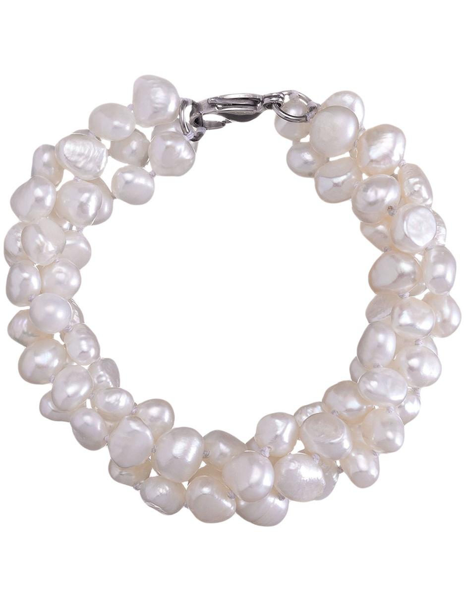 Pulsera con perla acabado mate