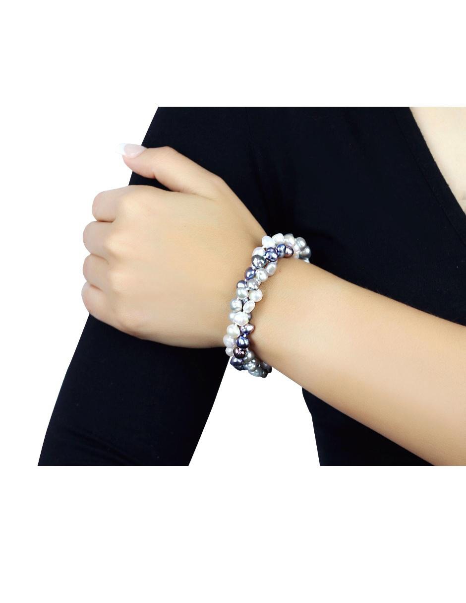 Pulsera con perla acabado liso 3