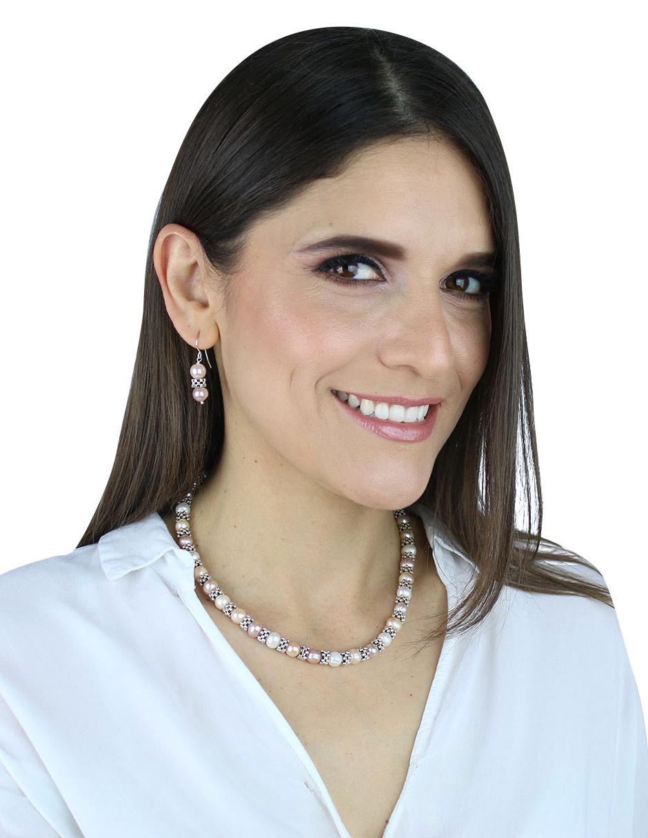 Aretes y collar perla 2