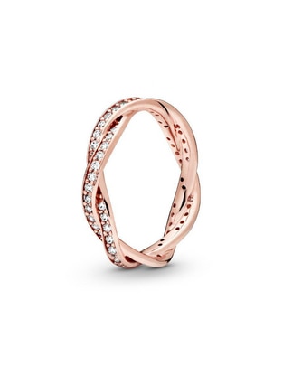 Anillo Timeless de plata P 925 zirconia cúbica con acabado baño de oro rosa