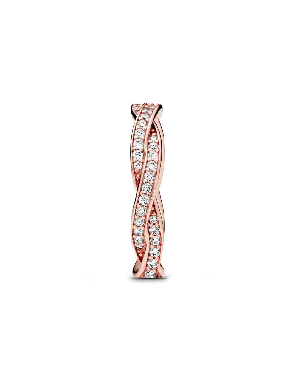 Anillo Timeless de plata P 925 zirconia cúbica con acabado baño de oro rosa 3