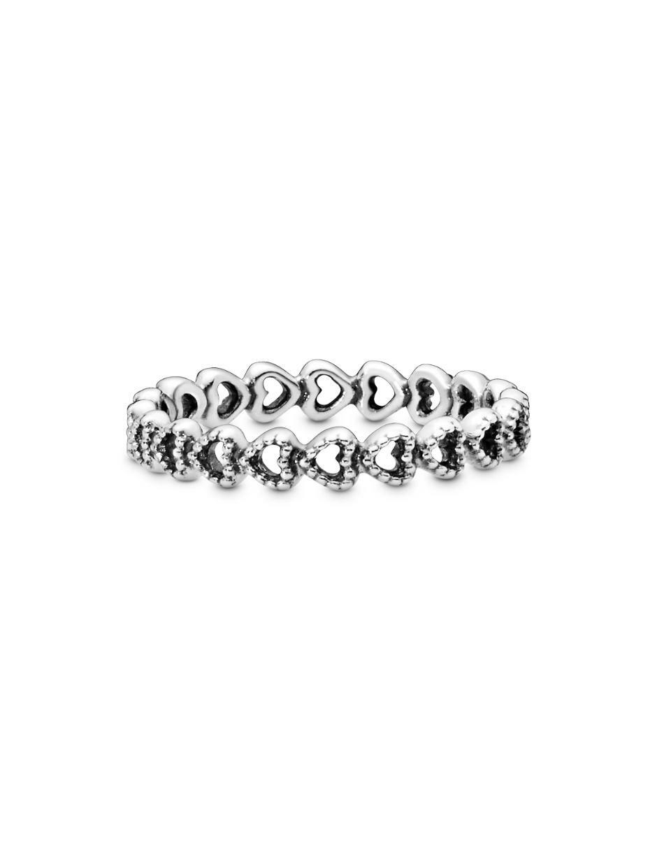 Anillo de corazón Moments de plata brillante 4
