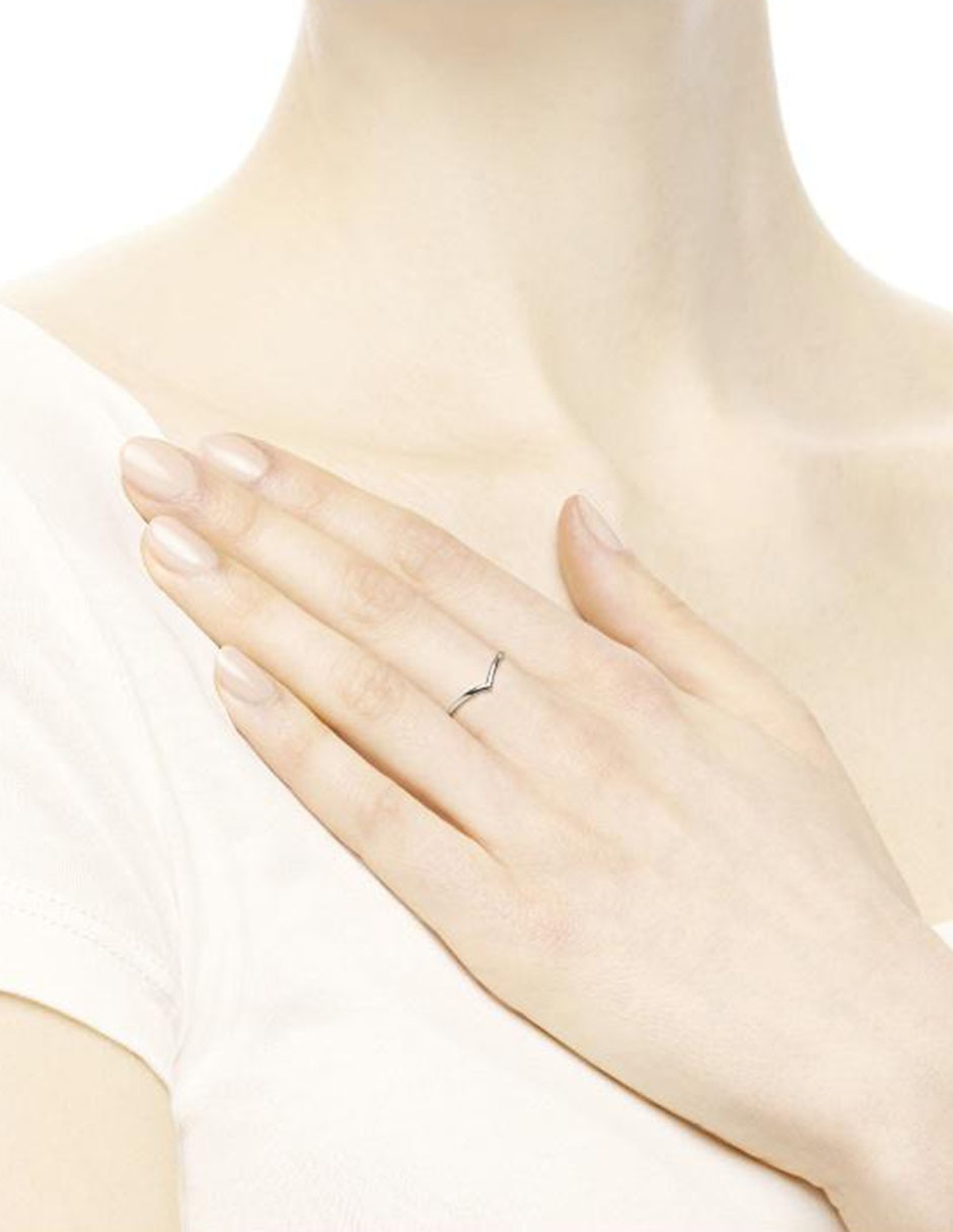 Anillo redondo Timeless de plata brillante