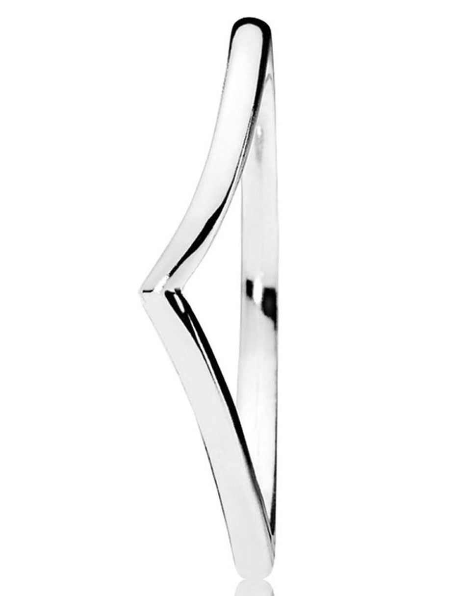 Anillo redondo Timeless de plata brillante 2