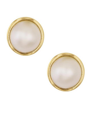 Aretes con acabado lustre perla