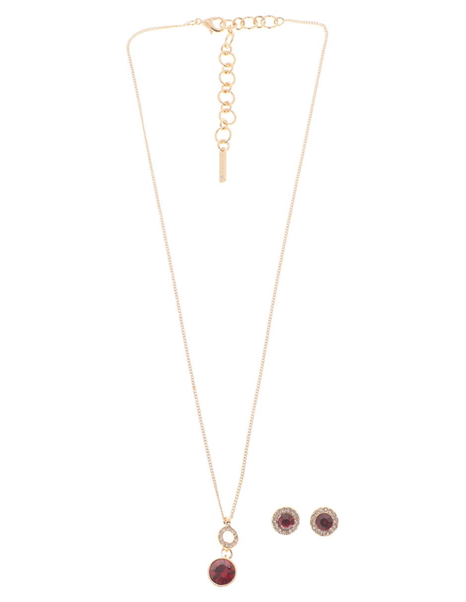 Aretes y collar cristal
