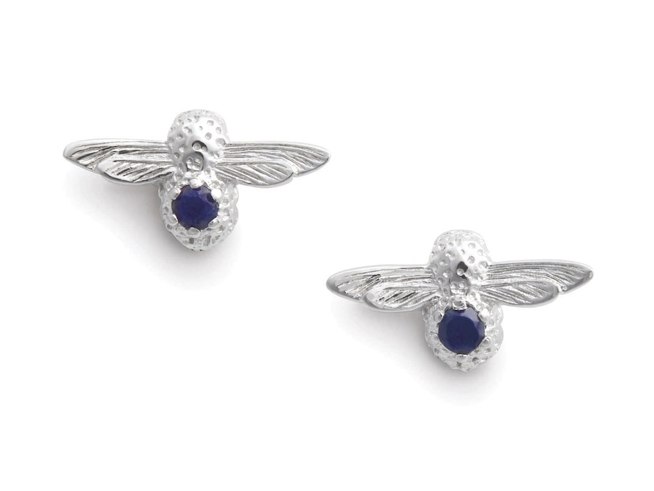 Aretes de abeja con acabado brillante cristal Aretes de abeja con acabado brillante cristal