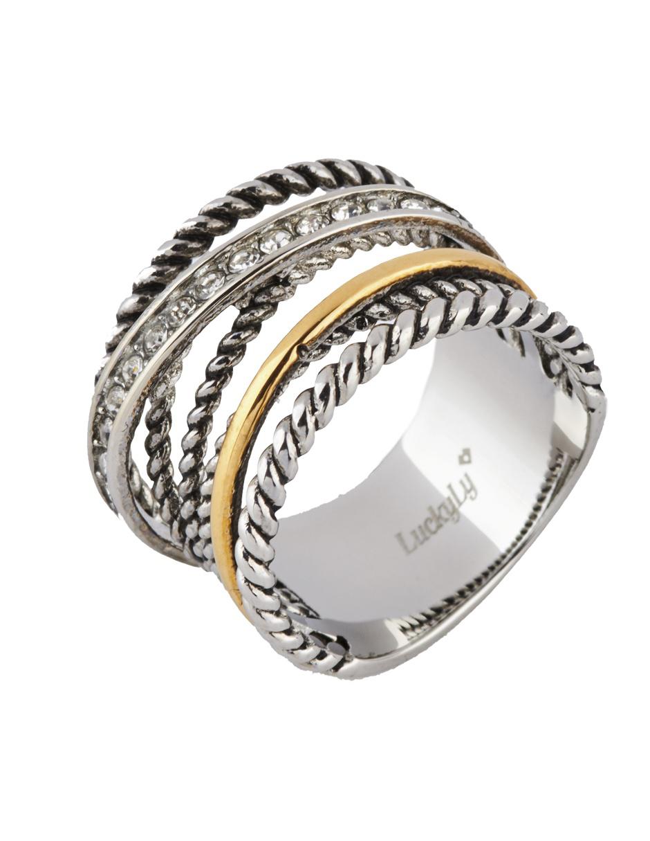 Anillo 18 k zirconia cúbica pulido 4