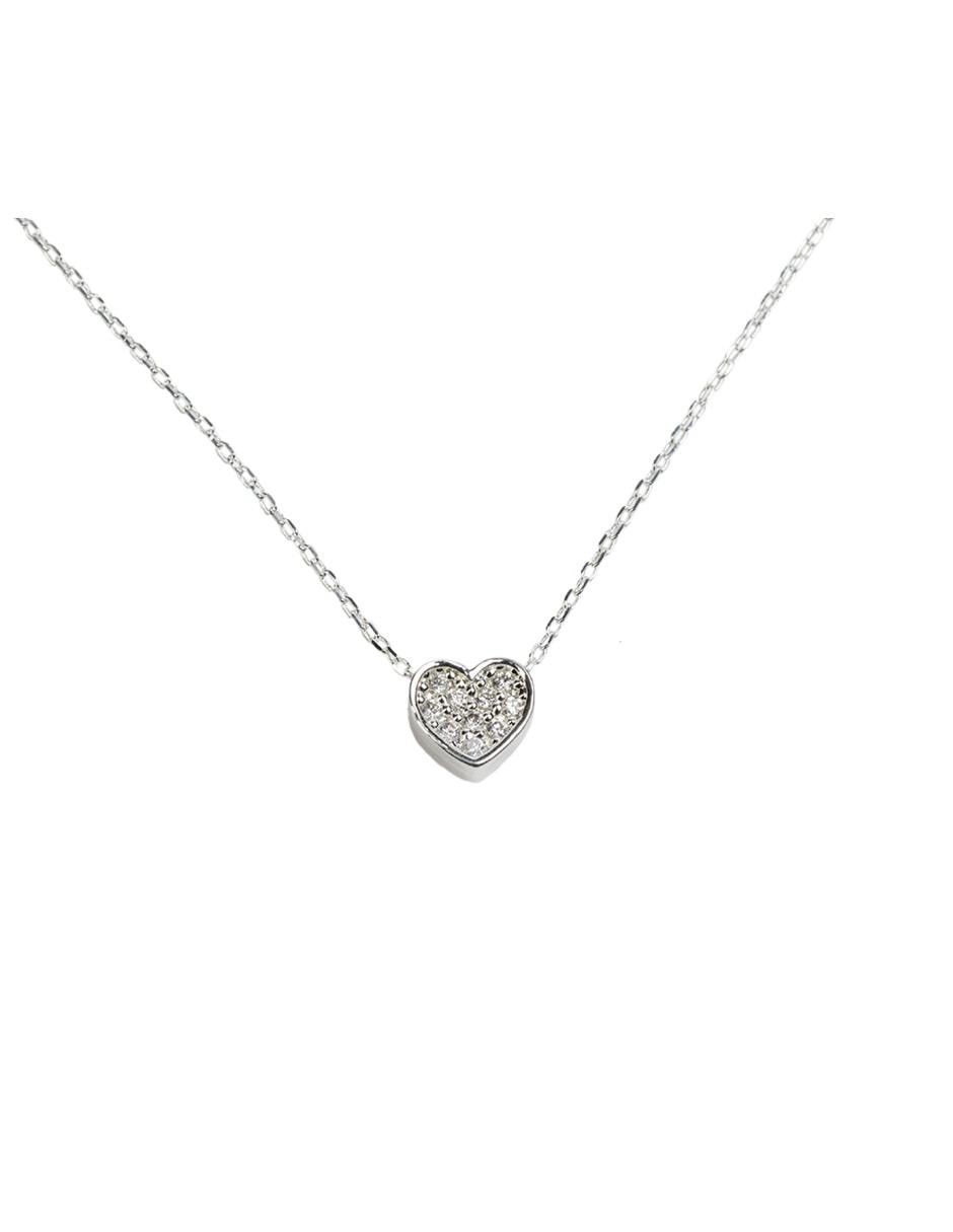 Aretes y collar de corazón Melody zirconia cúbica 3