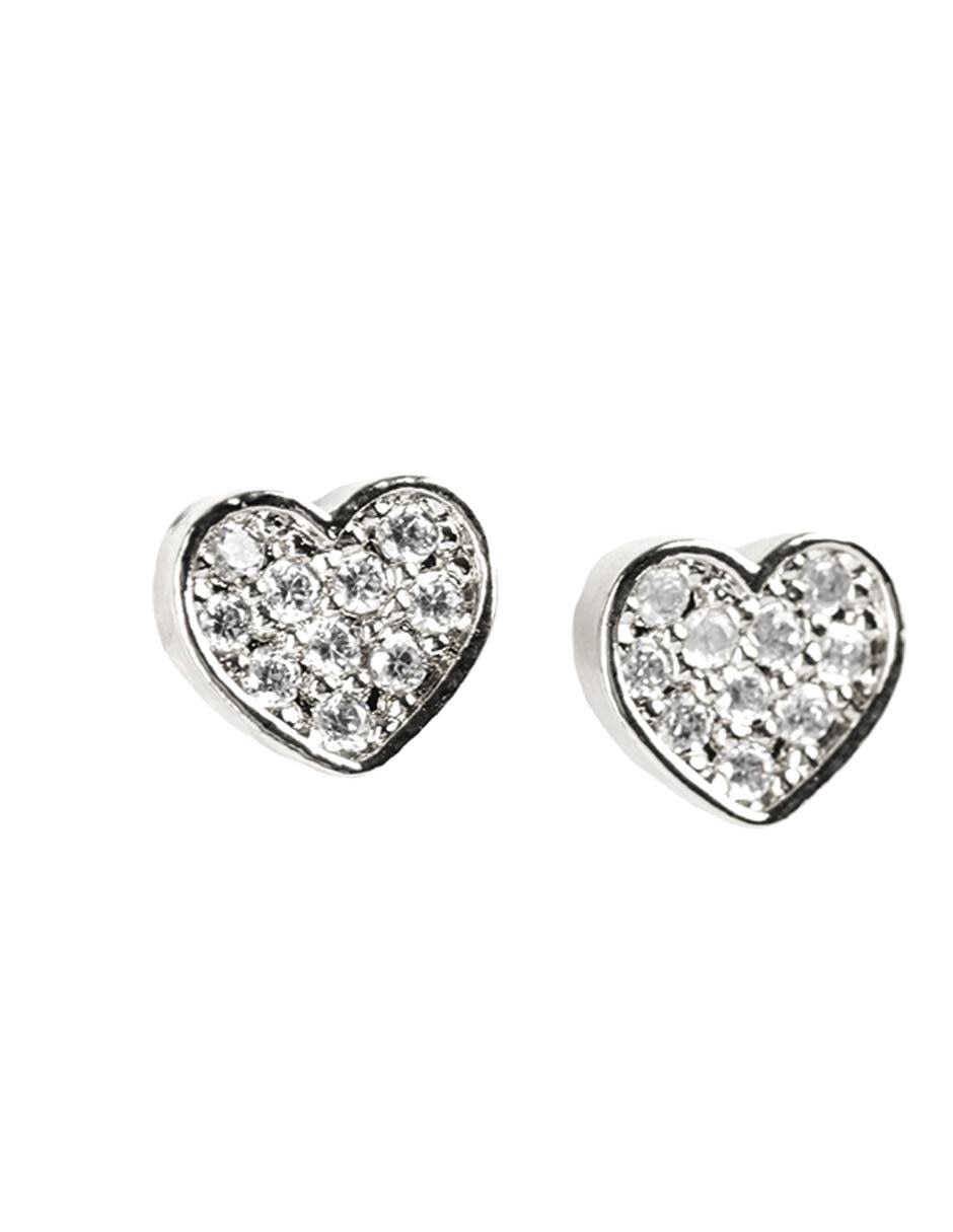 Aretes y collar de corazón Melody zirconia cúbica 4