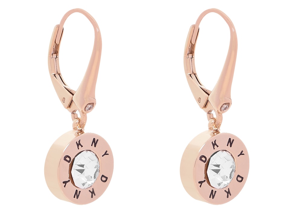 Aretes largos de acero con acabado pavé cristal 3