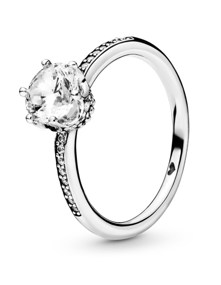 Anillo multi gemas redondo P 925 de plata diamante pavé