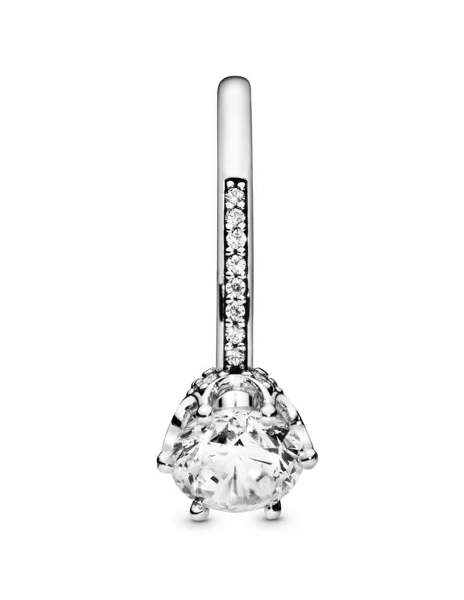 Anillo multi gemas redondo P 925 de plata diamante pavé