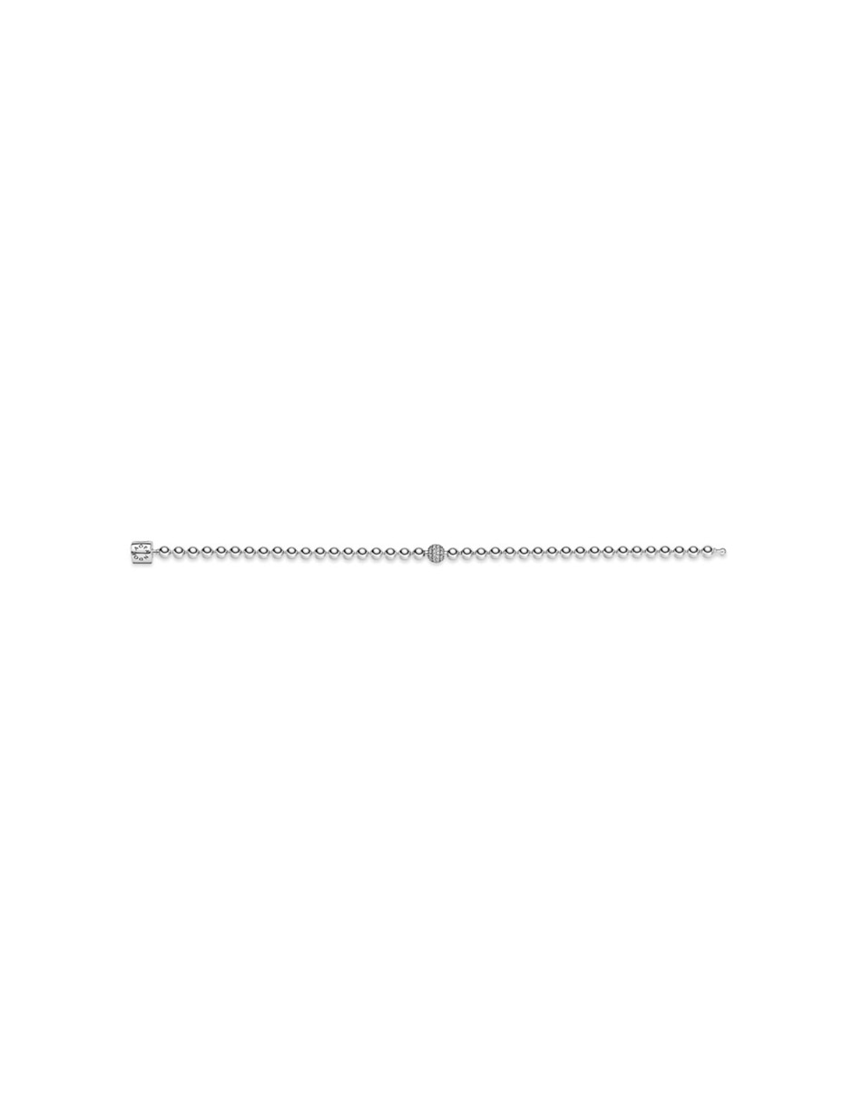 Pulsera de plata acabado pavé 3