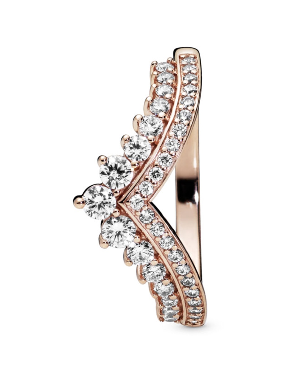 Anillo de corona P 925 de plata cristal pavé 5