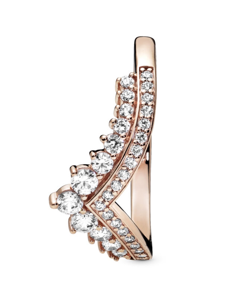 Anillo de corona P 925 de plata cristal pavé 4