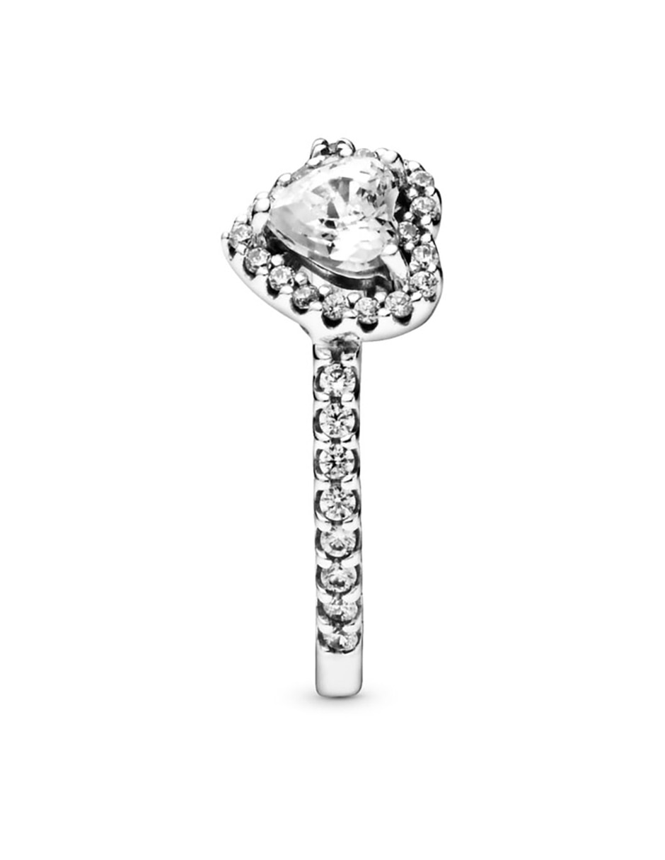 Anillo multi gemas de corazón P 925 de plata diamante pavé 3