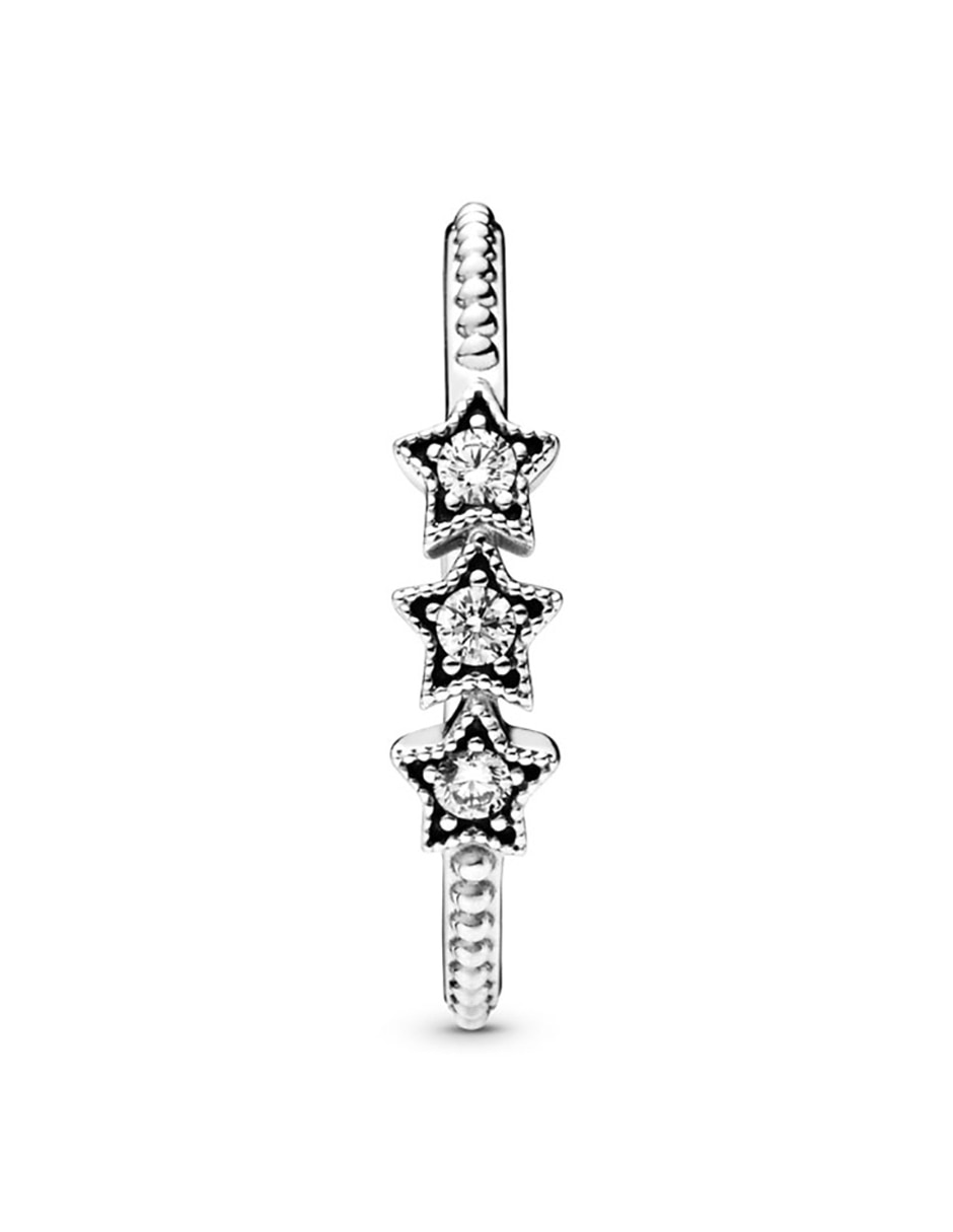 Anillo de estrella P 925 de plata diamante pavé 5