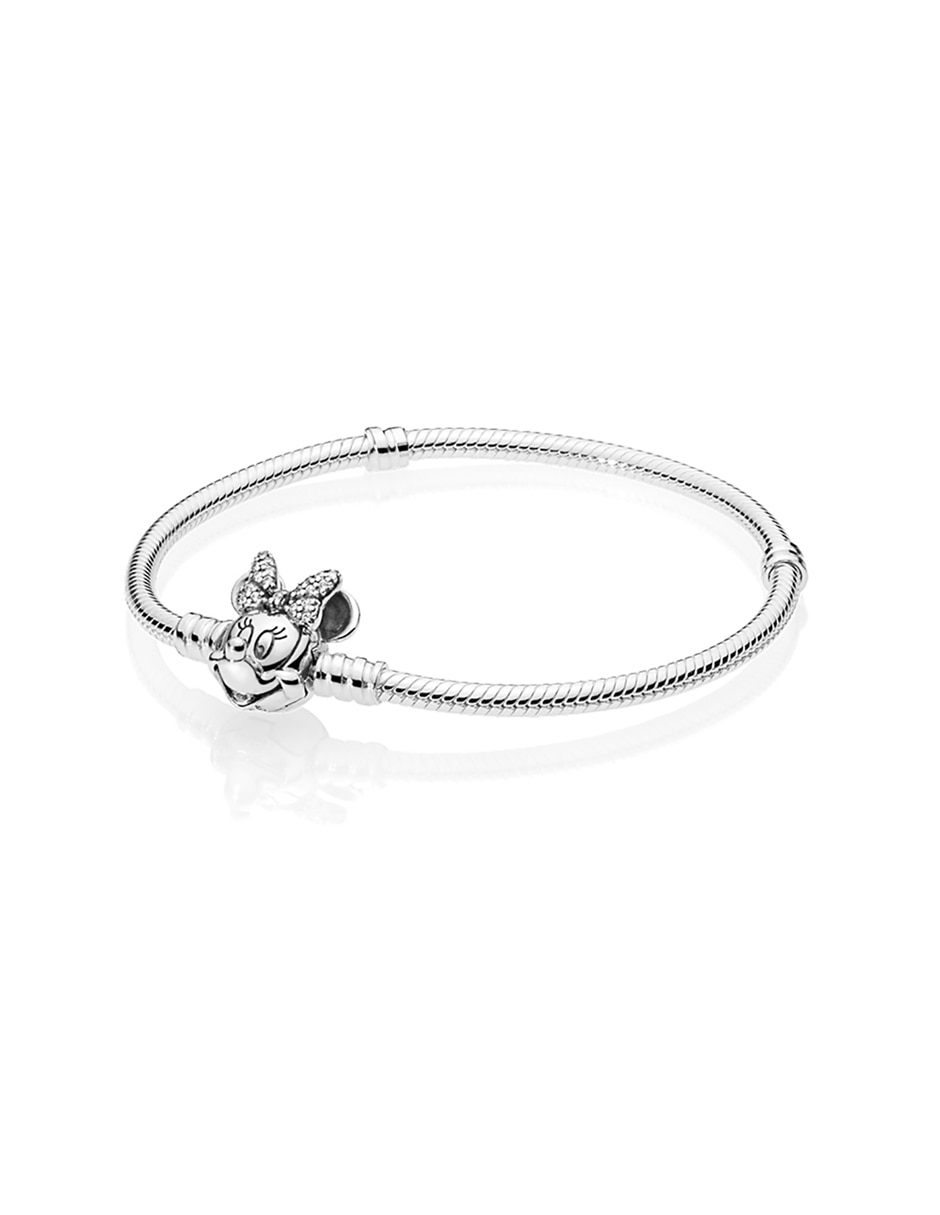 Pulsera de plata Disney Minnie acabado pavé Pulsera de plata Disney Minnie acabado pavé