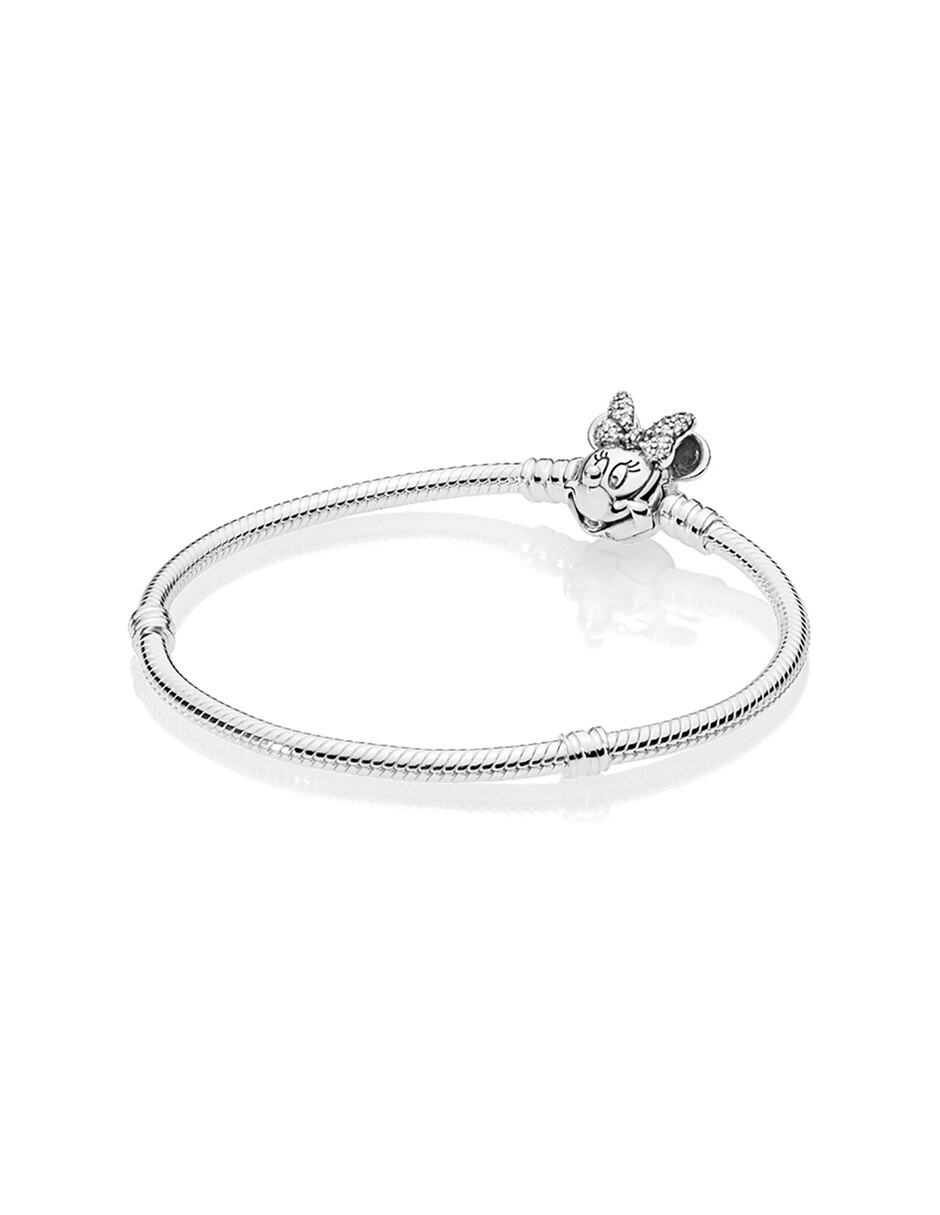 Pulsera de plata Disney Minnie acabado pavé 2