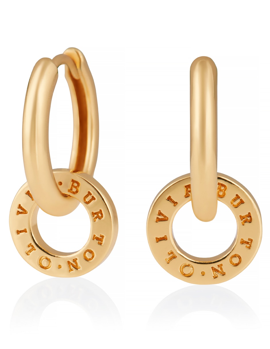 Aretes de plata con acabado brillante cristal