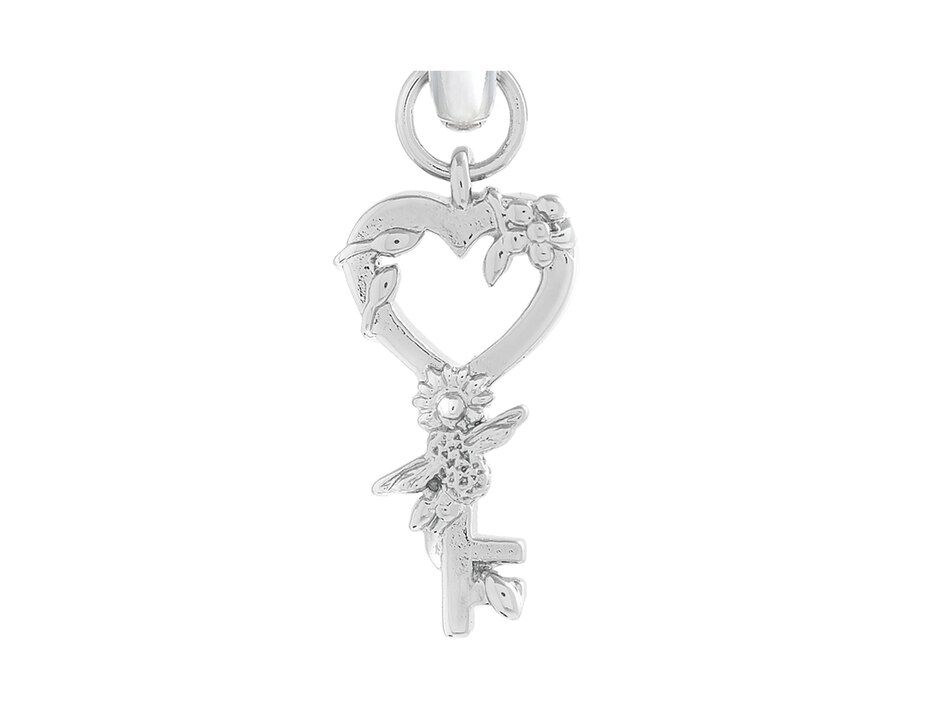 Aretes de plata con acabado plateado cristal 2