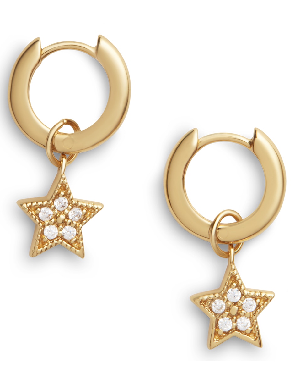 Aretes de plata con acabado brillante cristal Aretes de plata con acabado brillante cristal