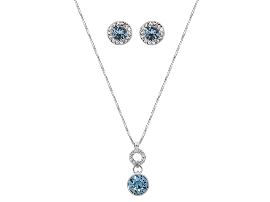 Aretes y collar cristal
