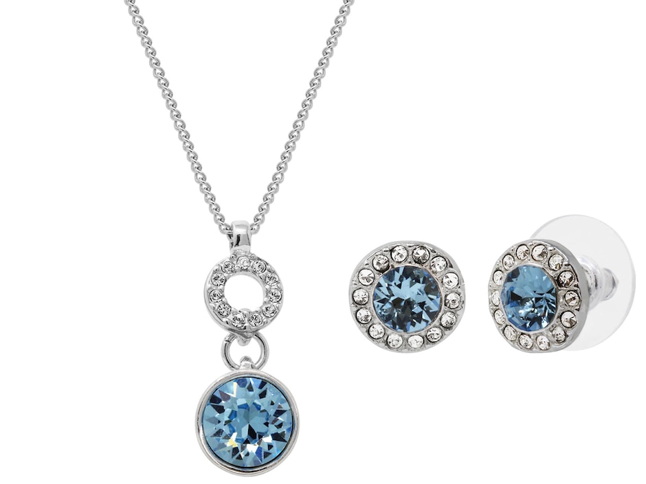 Aretes y collar cristal