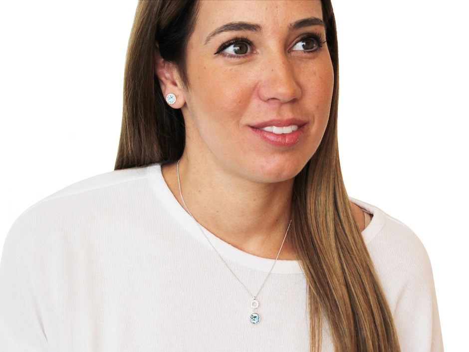 Aretes y collar cristal