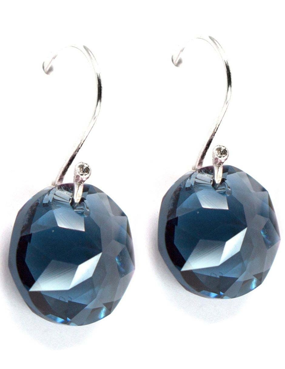 Aretes de plata con acabado pavé cristal