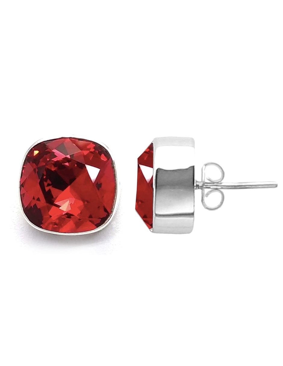 Broqueles de plata con acabado brillante cristal 2