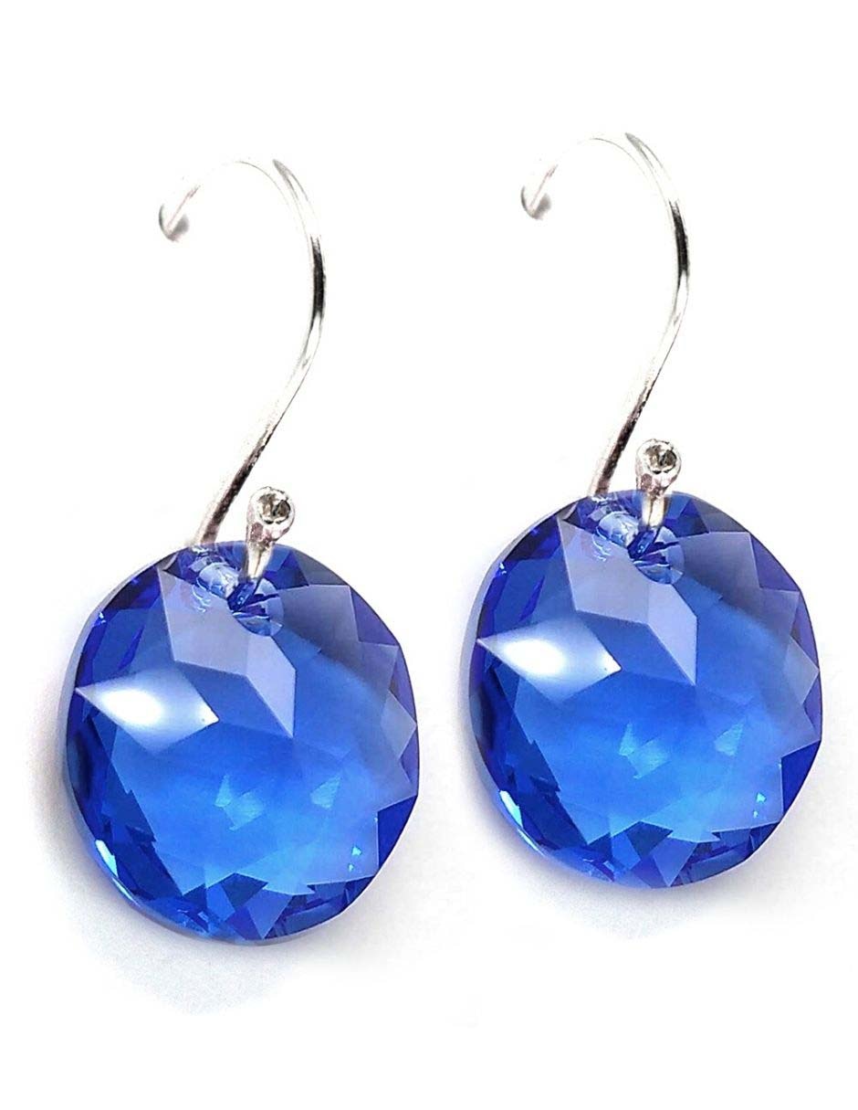 Aretes de plata con acabado brillante cristal Aretes de plata con acabado brillante cristal