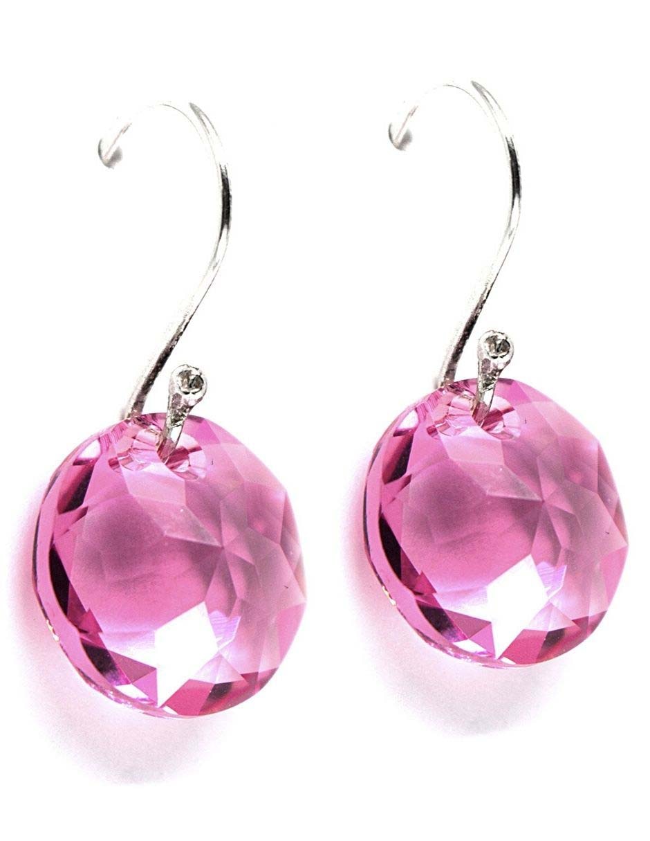 Aretes de plata con acabado brillante cristal Aretes de plata con acabado brillante cristal