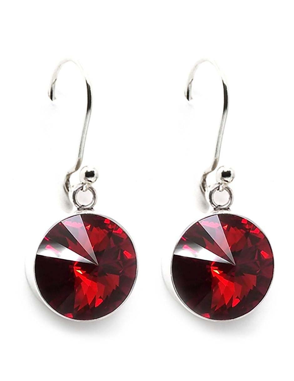 Aretes de plata con acabado brillante cristal Aretes de plata con acabado brillante cristal
