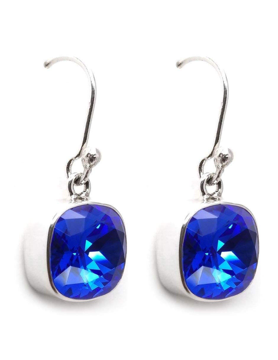 Aretes de plata con acabado pavé cristal 1