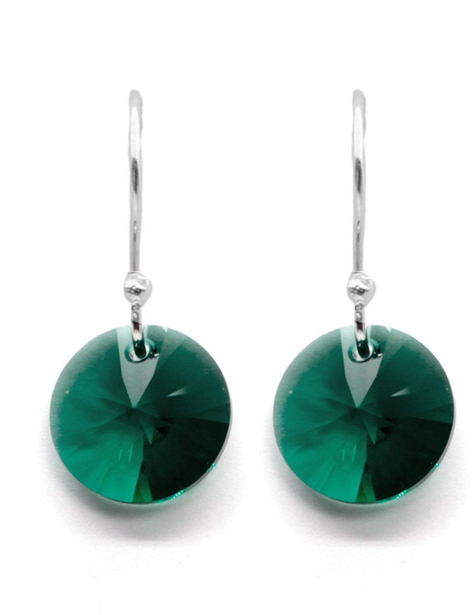 Aretes de plata con acabado brillante cristal Aretes de plata con acabado brillante cristal