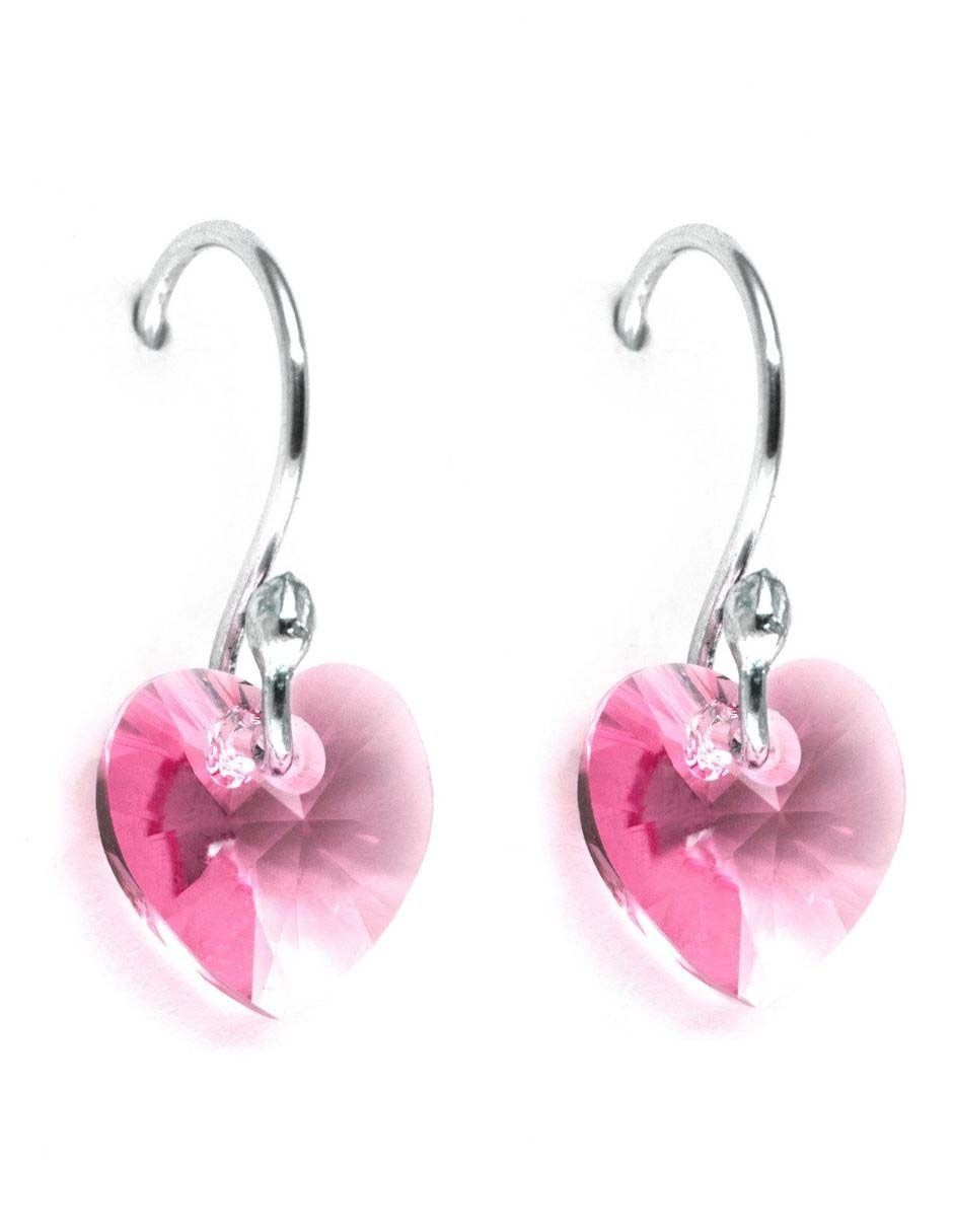 Aretes de plata con acabado brillante cristal Aretes de plata con acabado brillante cristal