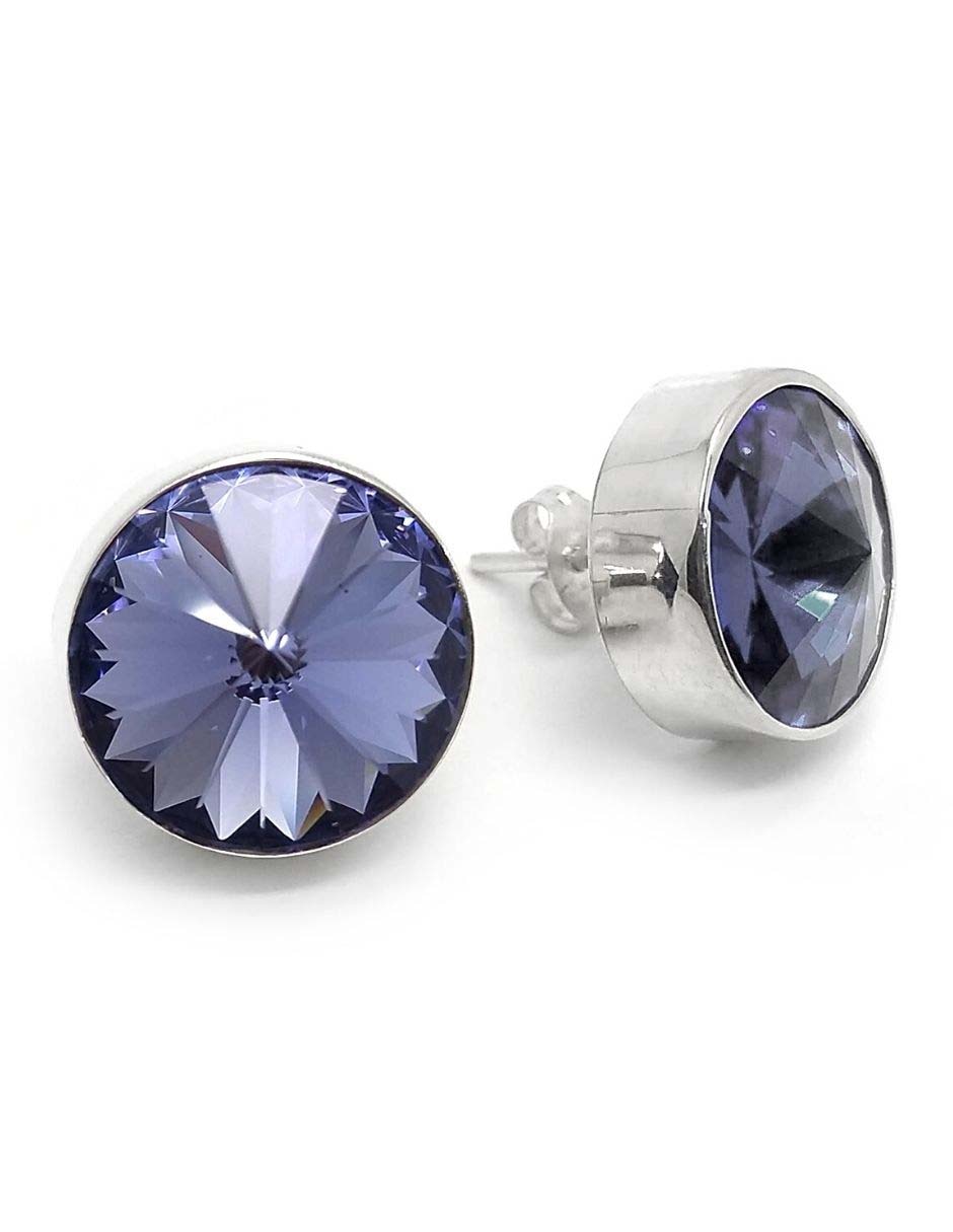 Broqueles de plata con acabado brillante cristal Broqueles de plata con acabado brillante cristal