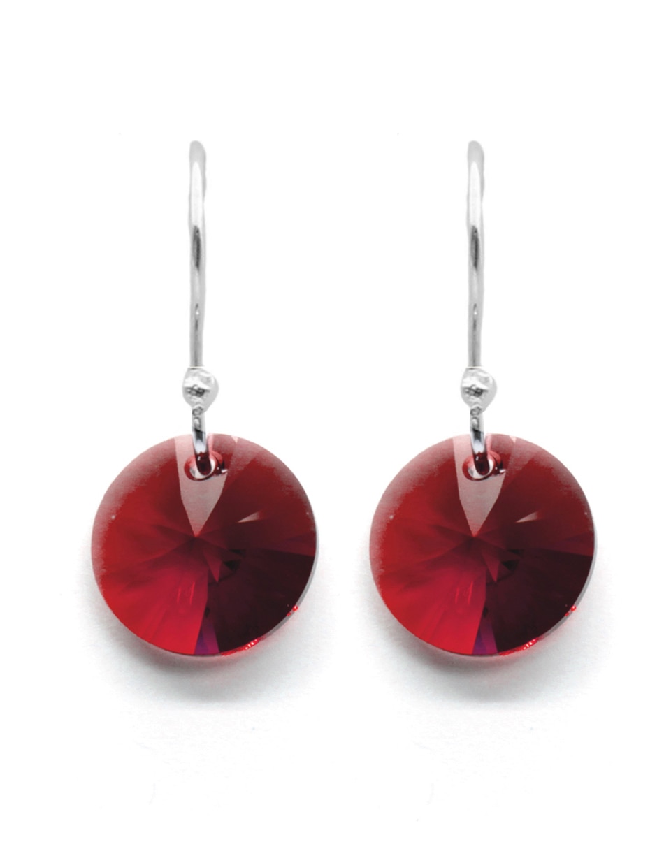Aretes de plata con acabado brillante cristal Aretes de plata con acabado brillante cristal