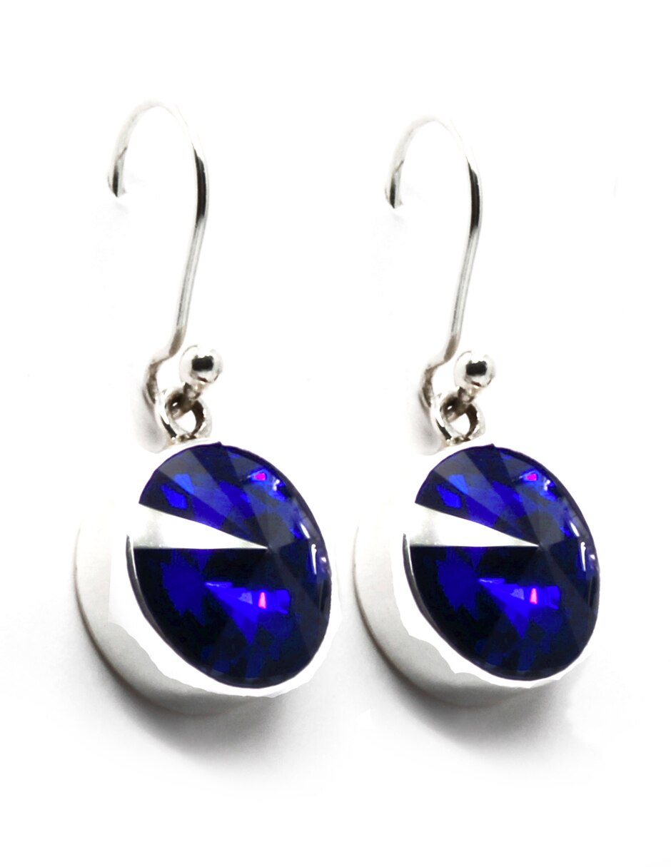 Aretes de plata con acabado pavé cristal