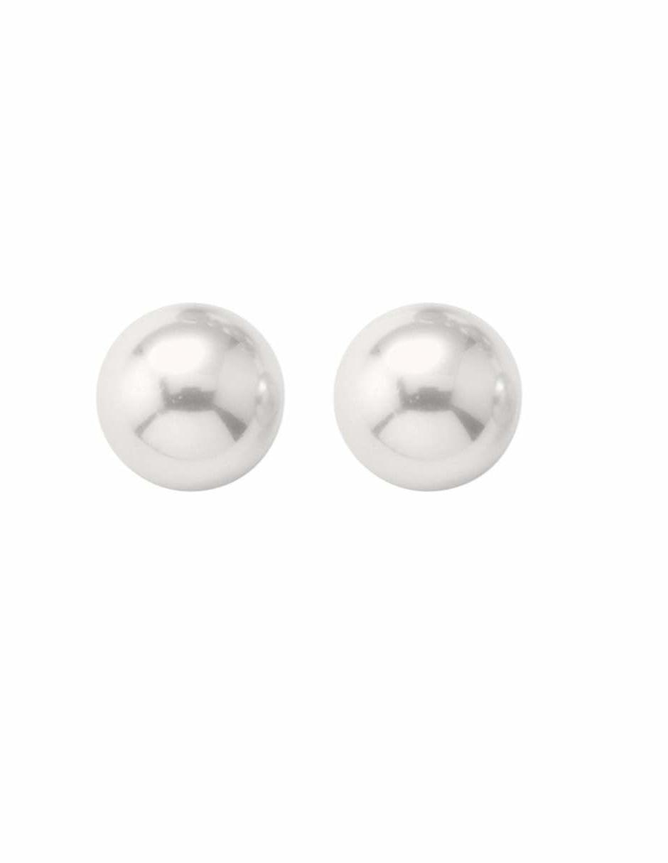 Aretes con acabado lustre perla