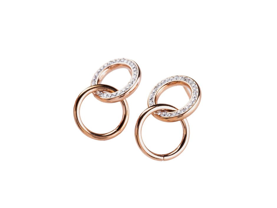 Aretes de aro con acabado brillante 2