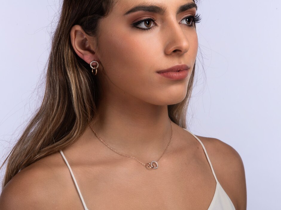 Aretes de aro con acabado brillante 3