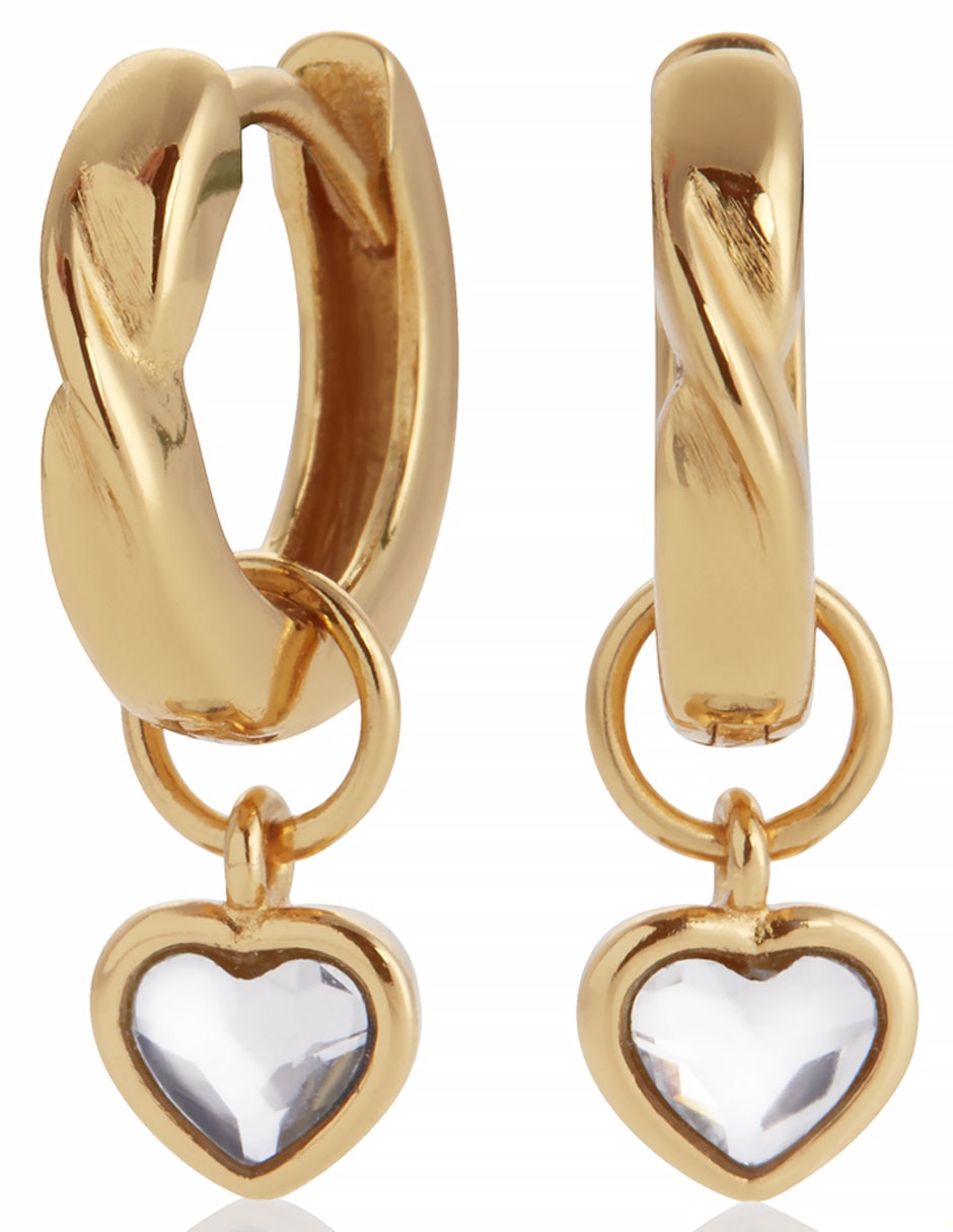 Aretes de plata cristal