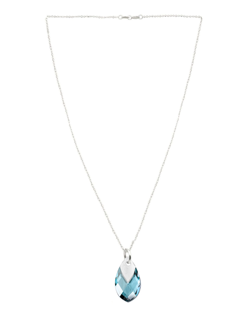 Aretes y collar p 925 cristal 2