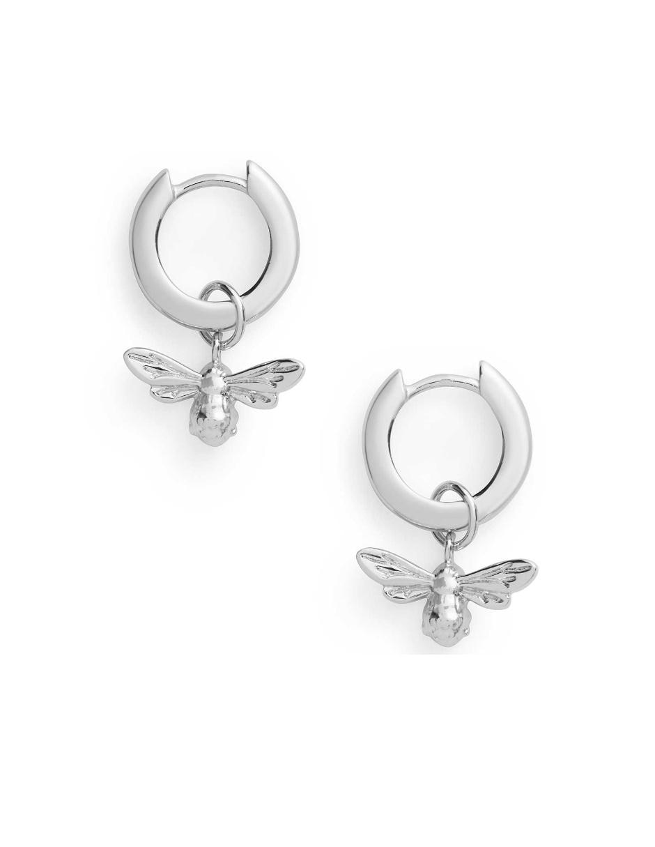 Aretes de plata con acabado brillante